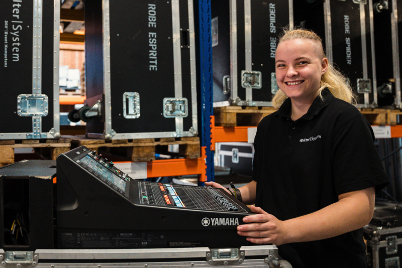 Martje Schnoor, Auszubildende Fachkraft für Veranstaltungstechnik bei Walter System